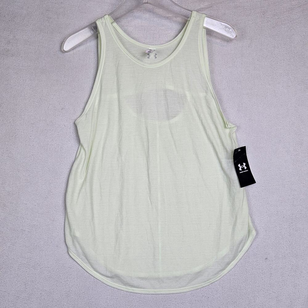 Under Armour Tank Women's Size Small Loose Fit Light Green Back Cutout 96510